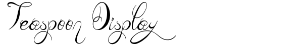 Teaspoon Display font preview